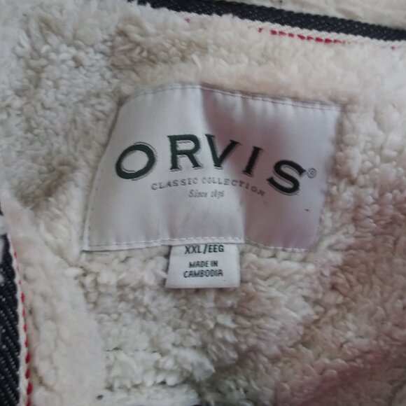Orvis Men's Brighton 1/4 Zip Sherpa Lined Knit Pullover Heather Black Size XXL - Picture 6 of 6